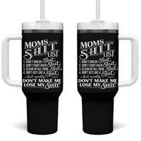 Mom Shit List Tumbler With Handle Funny Mom Life Sarcastic Mothers Day