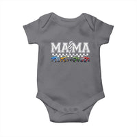 Monster Truck Mama Baby Onesie Funny Truck Mom Checkered Mother's Day