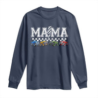 Monster Truck Mama Long Sleeve Shirt Funny Truck Mom Checkered Mother's Day