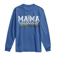 Monster Truck Mama Long Sleeve Shirt Funny Truck Mom Checkered Mother's Day