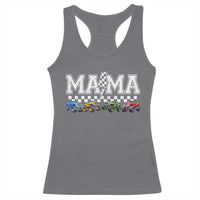 Monster Truck Mama Racerback Tank Top Funny Truck Mom Checkered Mother's Day