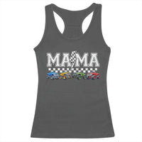 Monster Truck Mama Racerback Tank Top Funny Truck Mom Checkered Mother's Day