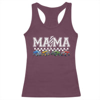 Monster Truck Mama Racerback Tank Top Funny Truck Mom Checkered Mother's Day