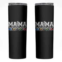 Monster Truck Mama Skinny Tumbler Funny Truck Mom Checkered Mother's Day