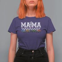 Monster Truck Mama T Shirt For Women Funny Truck Mom Checkered Mother's Day