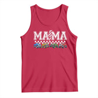 Monster Truck Mama Tank Top Funny Truck Mom Checkered Mother's Day
