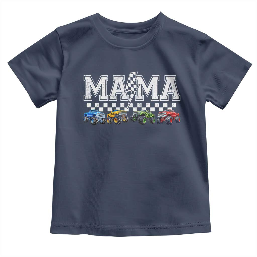 Monster Truck Mama Toddler T Shirt Funny Truck Mom Checkered Mother's Day