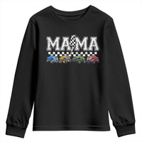 Monster Truck Mama Youth Sweatshirt Funny Truck Mom Checkered Mother's Day