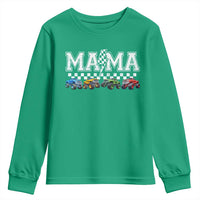 Monster Truck Mama Youth Sweatshirt Funny Truck Mom Checkered Mother's Day