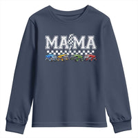 Monster Truck Mama Youth Sweatshirt Funny Truck Mom Checkered Mother's Day