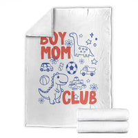 Boy Mom Club Throw Blanket Mom Of Boys Dinosaur Kids Toy Doodles