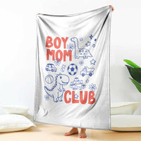 Boy Mom Club Throw Blanket Mom Of Boys Dinosaur Kids Toy Doodles