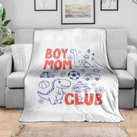 Boy Mom Club Throw Blanket Mom Of Boys Dinosaur Kids Toy Doodles