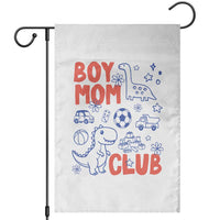 Boy Mom Club Garden Flag Mom Of Boys Dinosaur Kids Toy Doodles