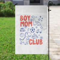 Boy Mom Club Garden Flag Mom Of Boys Dinosaur Kids Toy Doodles