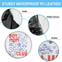 Boy Mom Club Spare Tire Cover Mom Of Boys Dinosaur Kids Toy Doodles