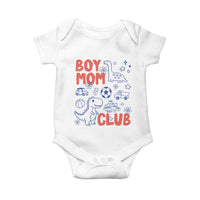 Boy Mom Club Baby Onesie Mom Of Boys Dinosaur Kids Toy Doodles