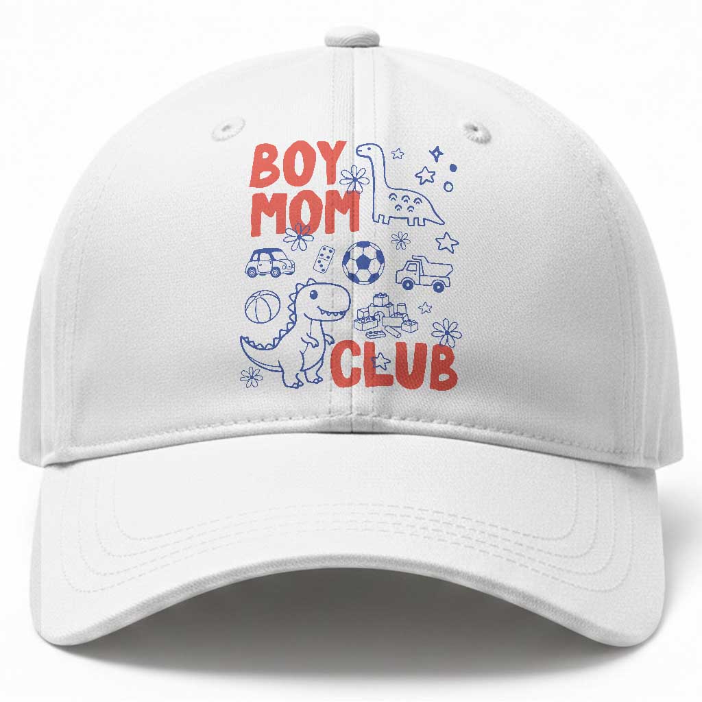 Boy Mom Club Baseball Cap Mom Of Boys Dinosaur Kids Toy Doodles