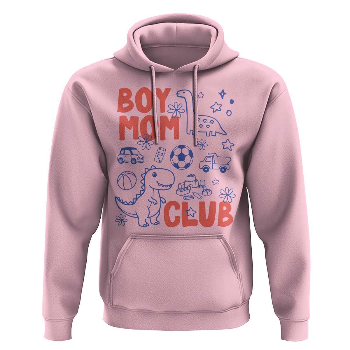 Boy Mom Club Hoodie Mom Of Boys Dinosaur Kids Toy Doodles