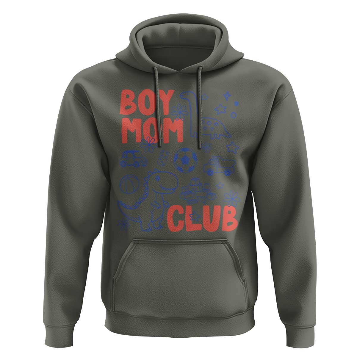 Boy Mom Club Hoodie Mom Of Boys Dinosaur Kids Toy Doodles