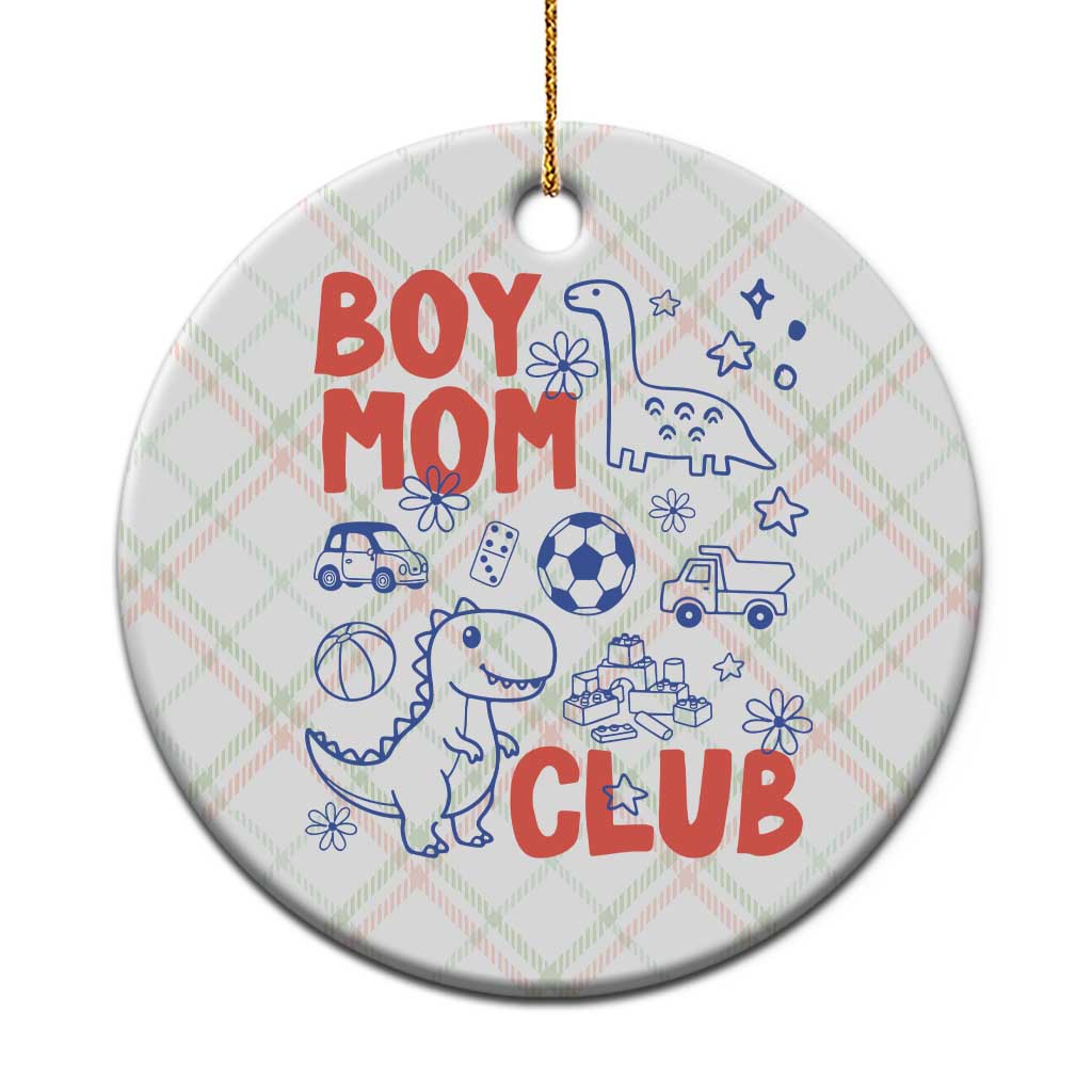 Boy Mom Club Ceramic Ornament Mom Of Boys Dinosaur Kids Toy Doodles