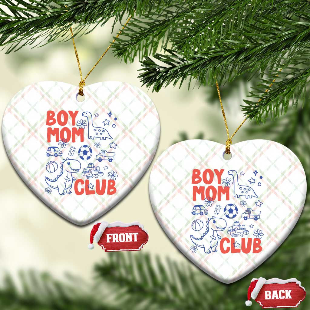 Boy Mom Club Ceramic Ornament Mom Of Boys Dinosaur Kids Toy Doodles