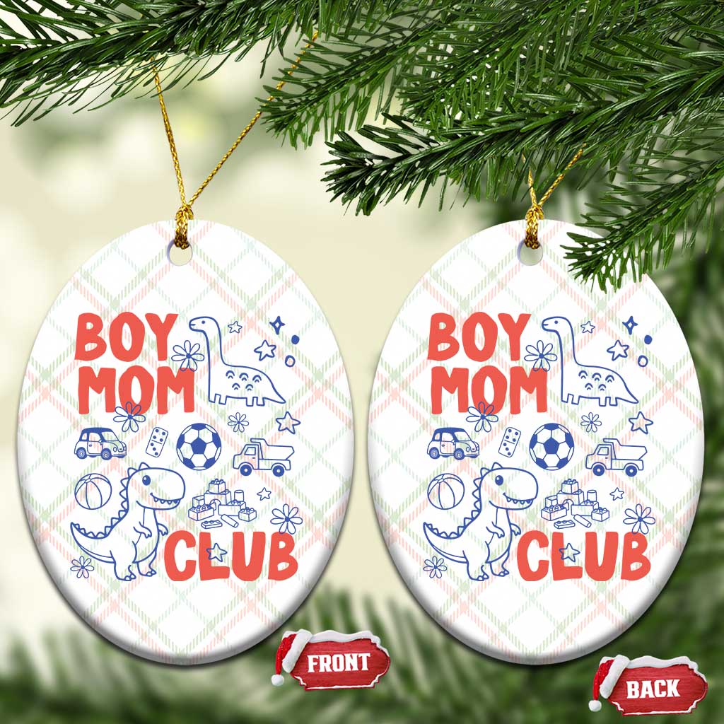Boy Mom Club Ceramic Ornament Mom Of Boys Dinosaur Kids Toy Doodles