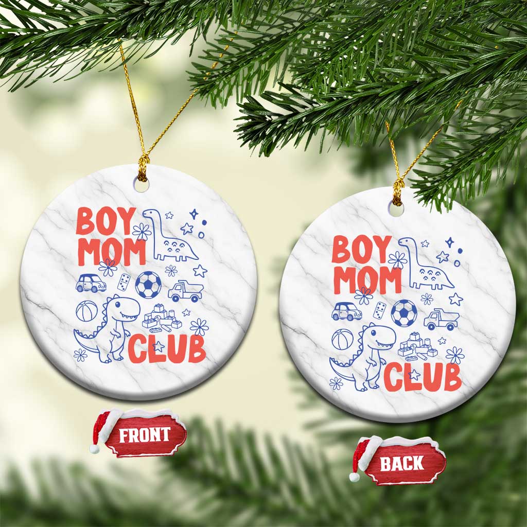 Boy Mom Club Ceramic Ornament Mom Of Boys Dinosaur Kids Toy Doodles