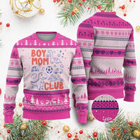 Boy Mom Club Ugly Christmas Sweater Mom Of Boys Dinosaur Kids Toy Doodles