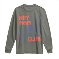 Boy Mom Club Long Sleeve Shirt Mom Of Boys Dinosaur Kids Toy Doodles