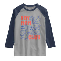 Boy Mom Club Raglan Shirt Mom Of Boys Dinosaur Kids Toy Doodles