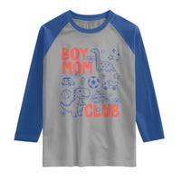 Boy Mom Club Raglan Shirt Mom Of Boys Dinosaur Kids Toy Doodles