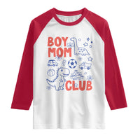 Boy Mom Club Raglan Shirt Mom Of Boys Dinosaur Kids Toy Doodles