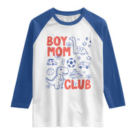 Boy Mom Club Raglan Shirt Mom Of Boys Dinosaur Kids Toy Doodles