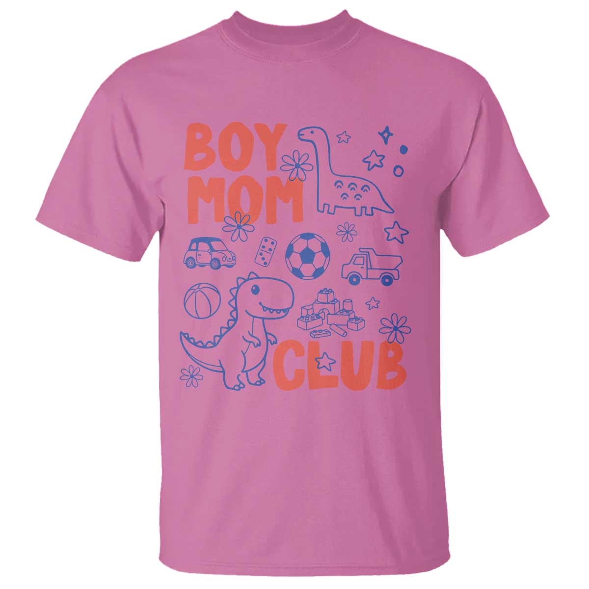 Boy Mom Club T Shirt Mom Of Boys Dinosaur Kids Toy Doodles