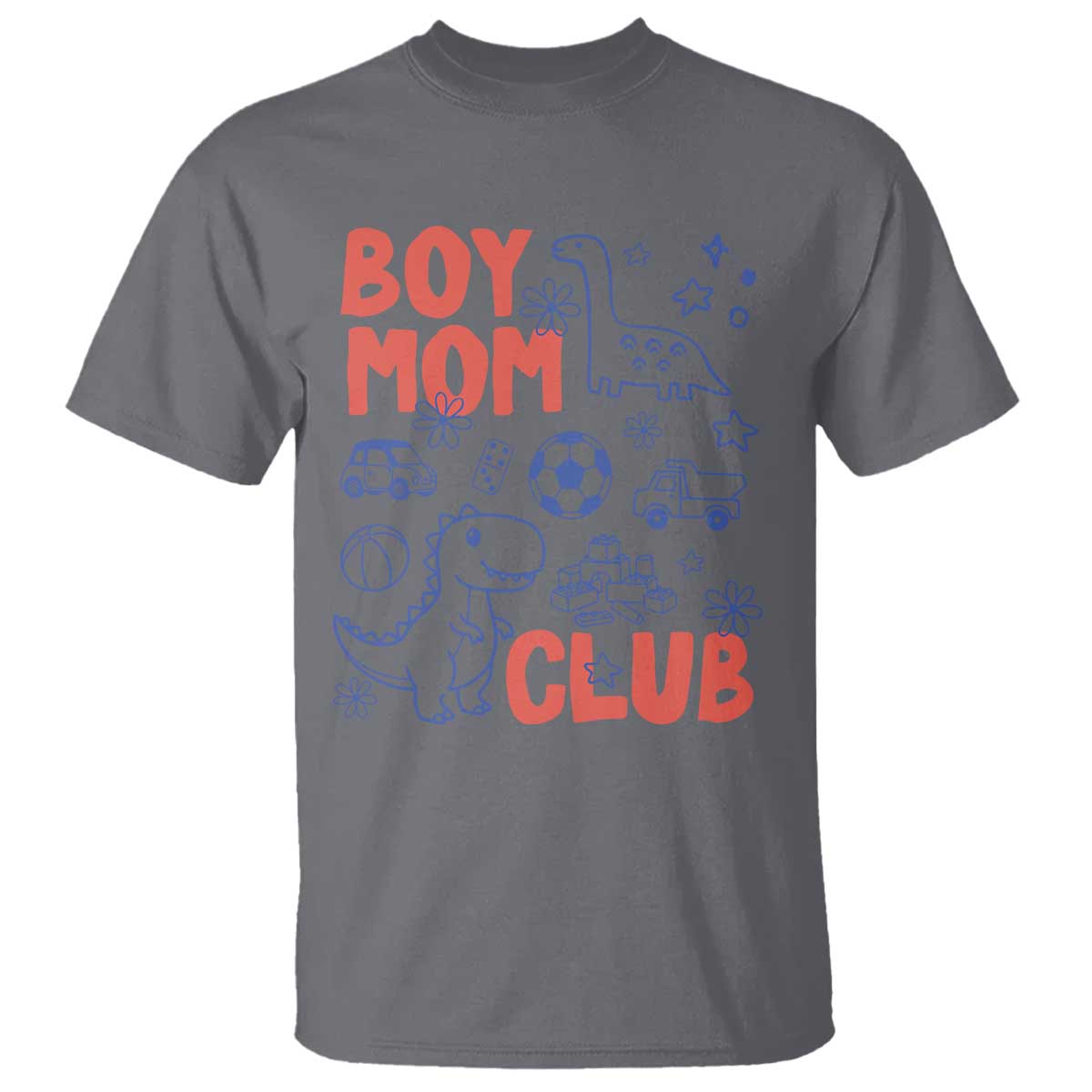 Boy Mom Club T Shirt Mom Of Boys Dinosaur Kids Toy Doodles