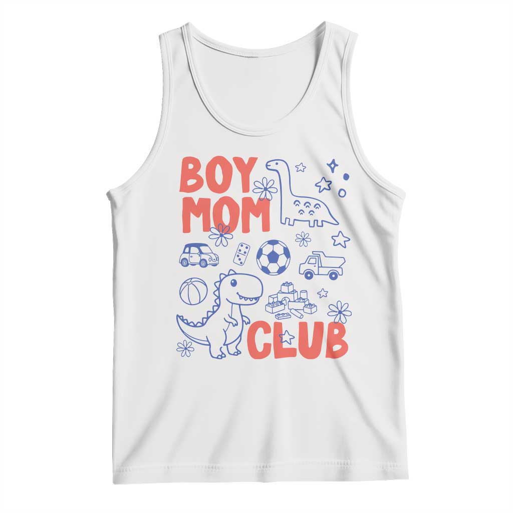 Boy Mom Club Tank Top Mom Of Boys Dinosaur Kids Toy Doodles