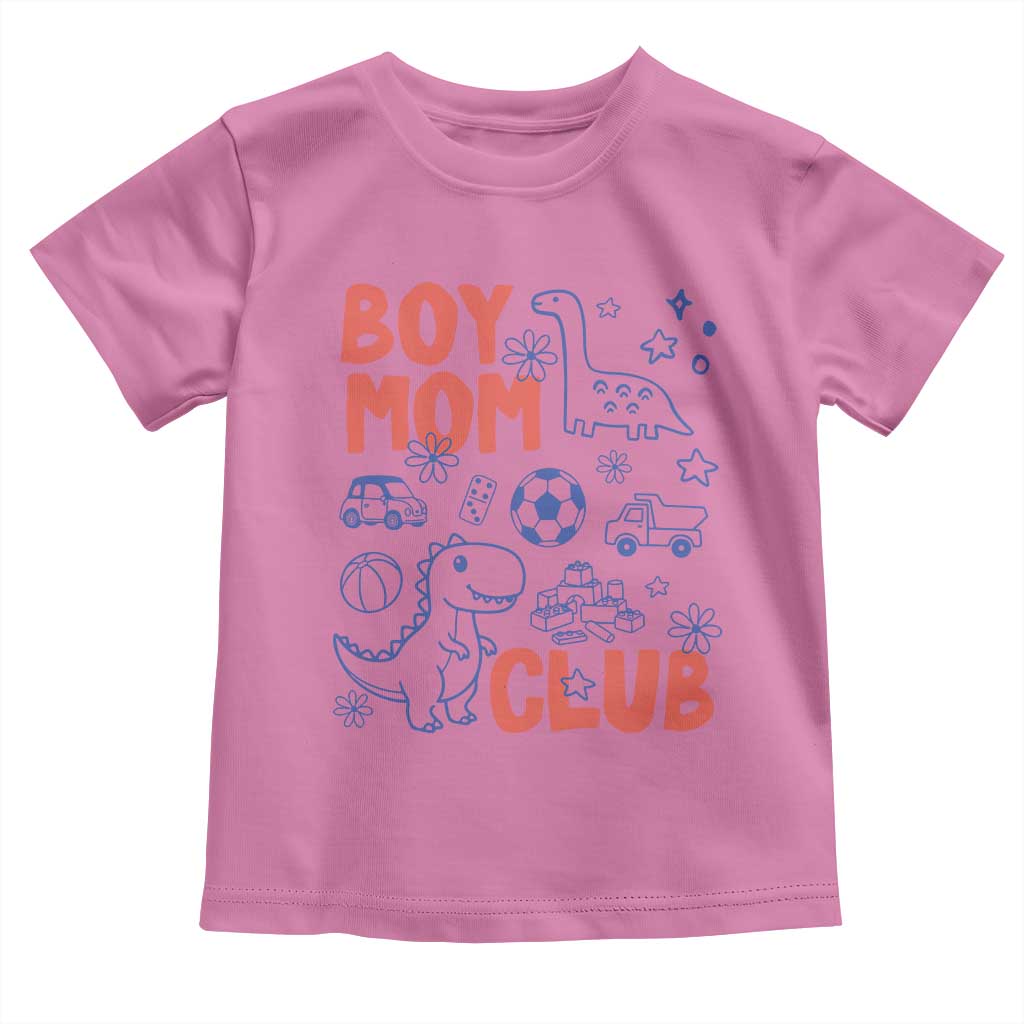 Boy Mom Club Toddler T Shirt Mom Of Boys Dinosaur Kids Toy Doodles
