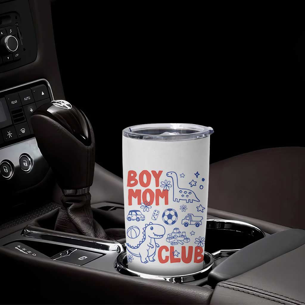 Boy Mom Club Tumbler Cup Mom Of Boys Dinosaur Kids Toy Doodles