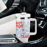 Boy Mom Club Tumbler With Handle Mom Of Boys Dinosaur Kids Toy Doodles