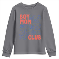 Boy Mom Club Youth Sweatshirt Mom Of Boys Dinosaur Kids Toy Doodles