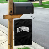 Boy Mom Lightning Bolt Checkered Varsity Son Mama Garden Flag
