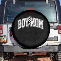 Boy Mom Lightning Bolt Checkered Varsity Son Mama Spare Tire Cover
