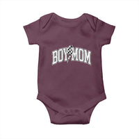 Boy Mom Lightning Bolt Checkered Varsity Son Mama Baby Onesie