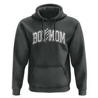 Boy Mom Lightning Bolt Checkered Varsity Son Mama Hoodie