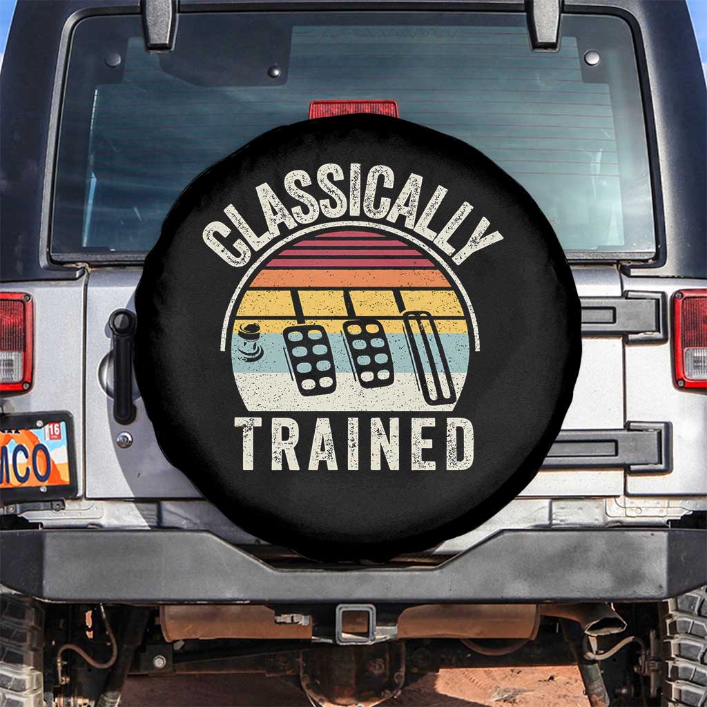 Classically Trained Car Spare Tire Cover Funny Manual Transmission Driver