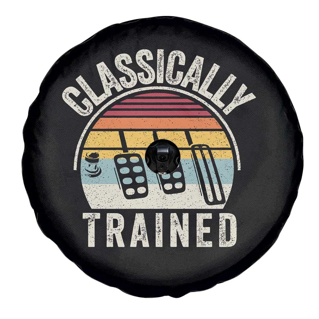 Classically Trained Car Spare Tire Cover Funny Manual Transmission Driver