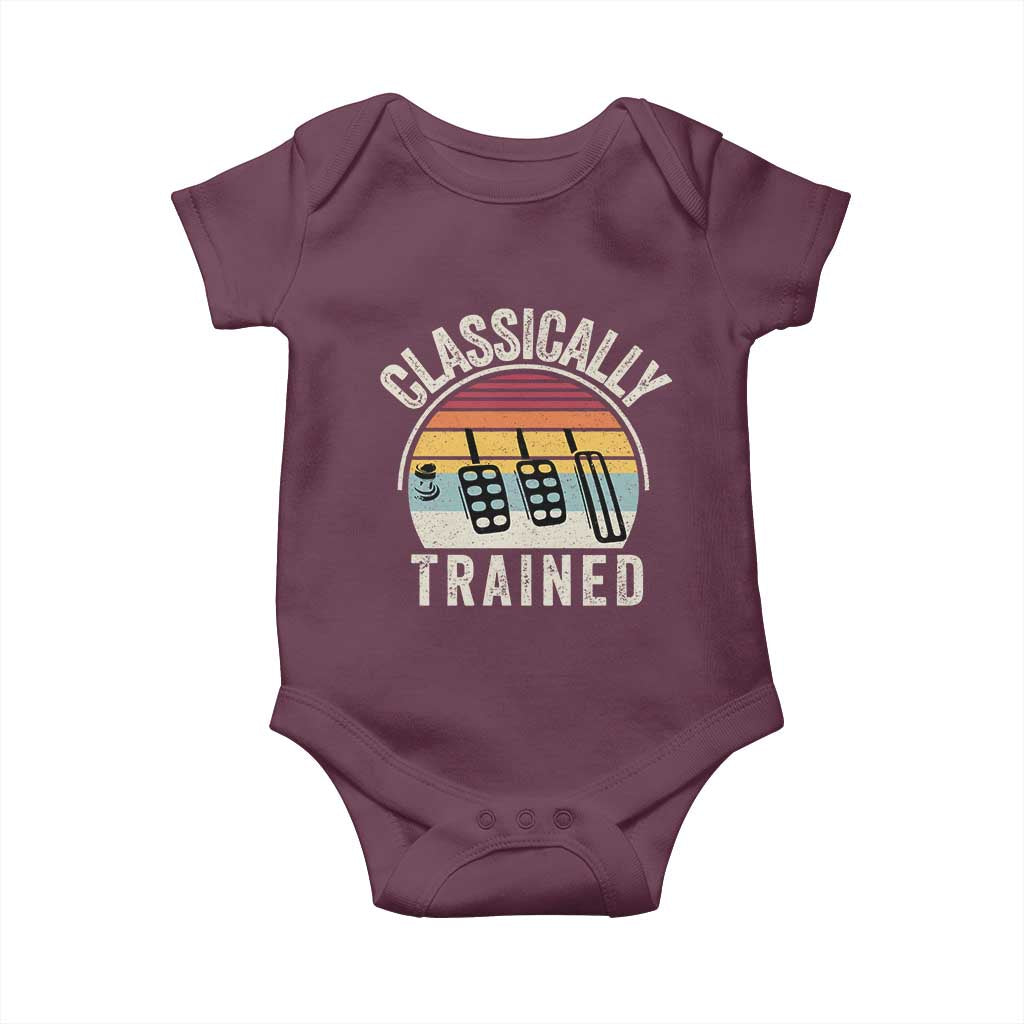 Classically Trained Car Baby Onesie Funny Manual Transmission Driver