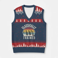 Classically Trained Car V-Neck Knit Sweater Vest Funny Manual Transmission Driver