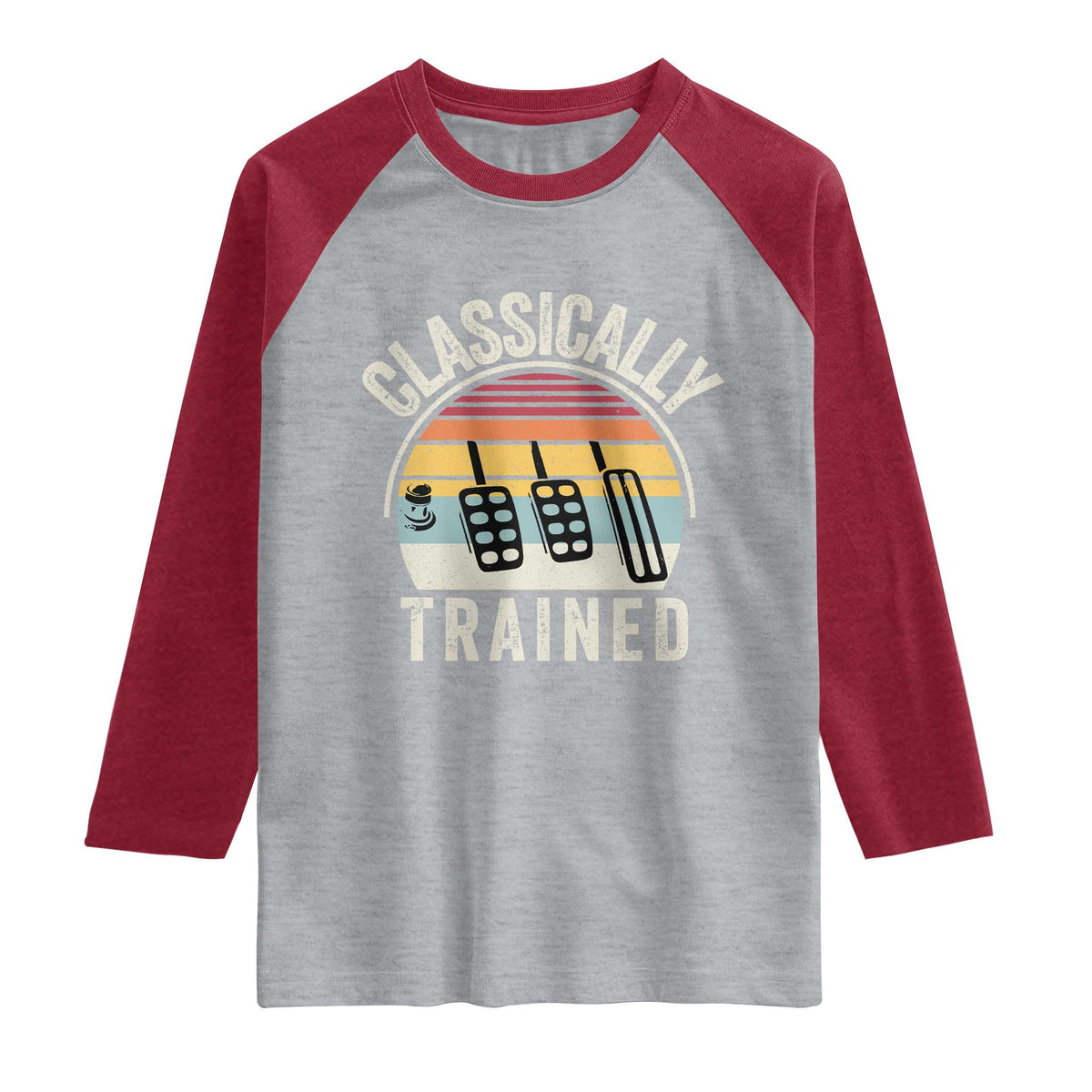 Classically Trained Car Raglan Shirt Funny Manual Transmission Driver
